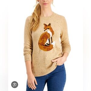 Charter Club Fox Sweater EUC